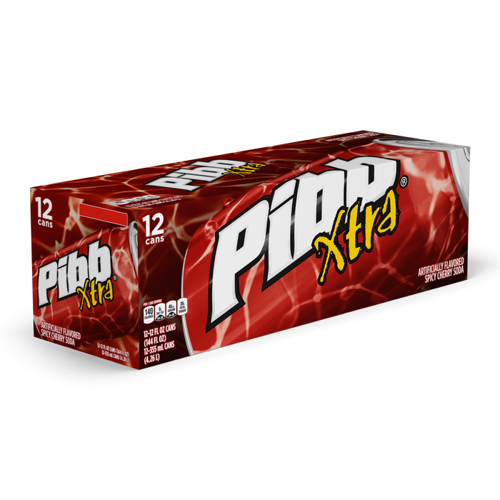 Pibb Xtra Bold Cherry Spice Soda, 12 fl oz, 12 Pack Cans