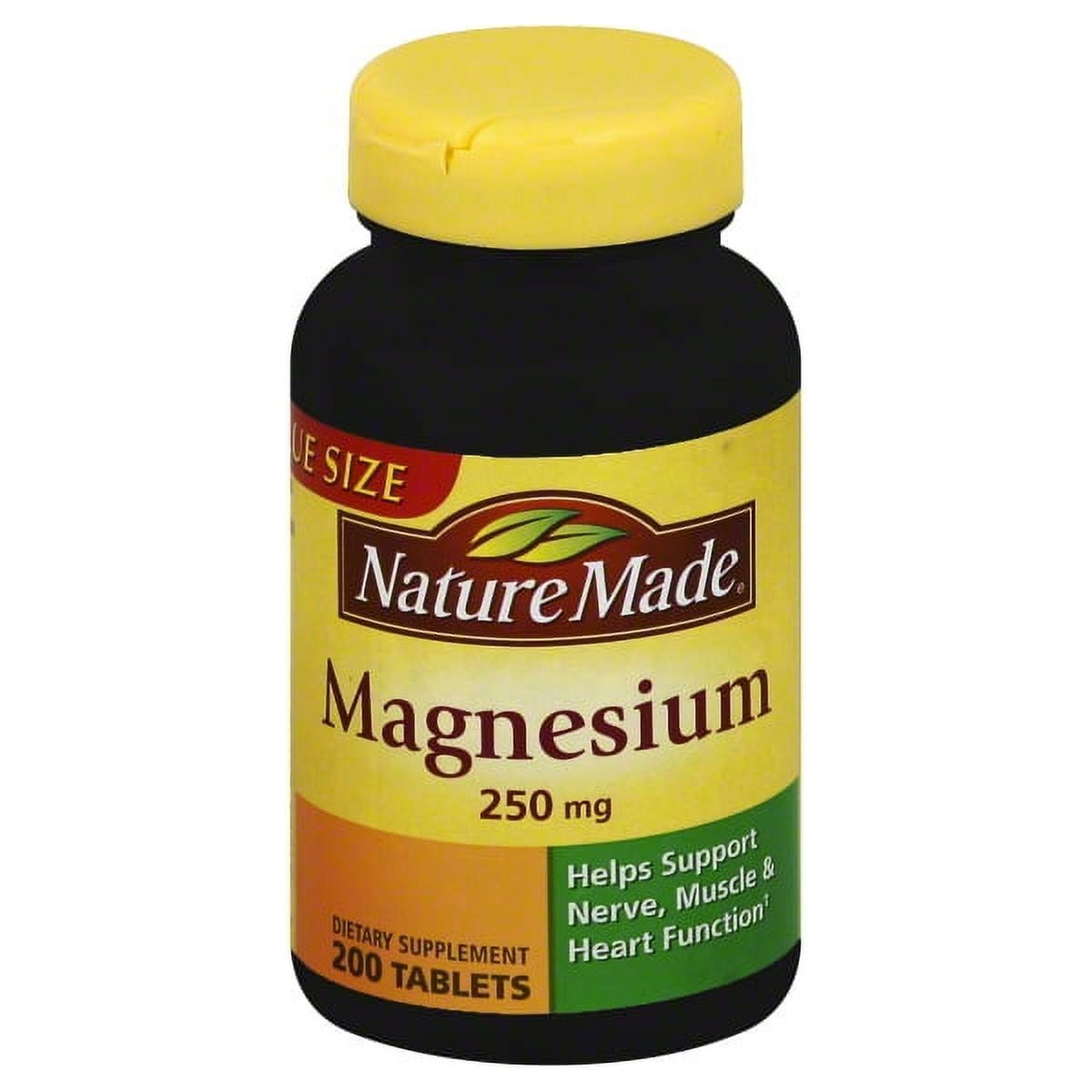 Nature Made Magnesium 250 mg Tablets 200 Each - 3 Pack