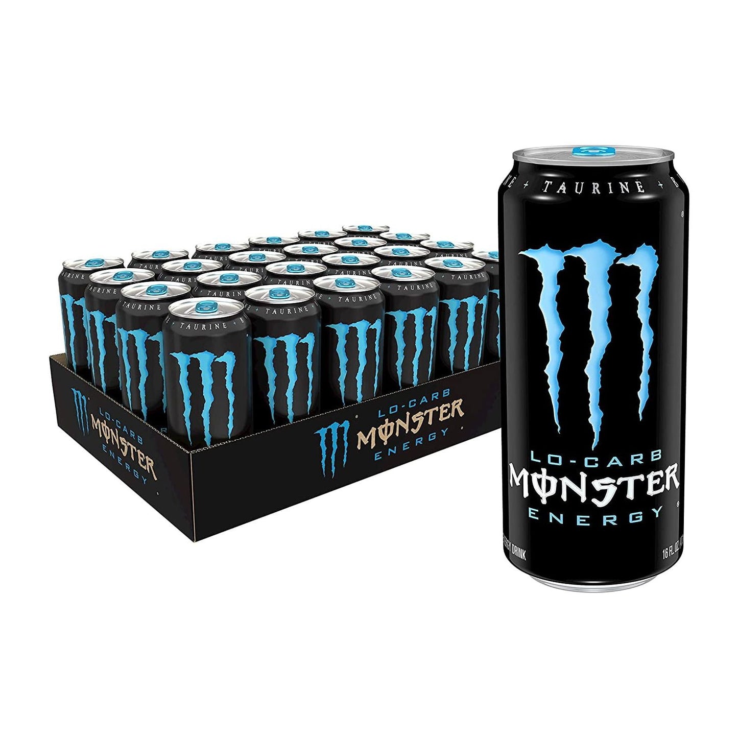 Lo-Carb Monster Energy 24-Pack - 16 oz Cans with Zero Sugar