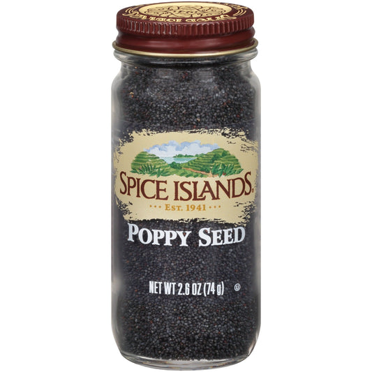 Spice Islands Kosher Poppy Seed - 2.6 oz Jar for Flavorful Cooking