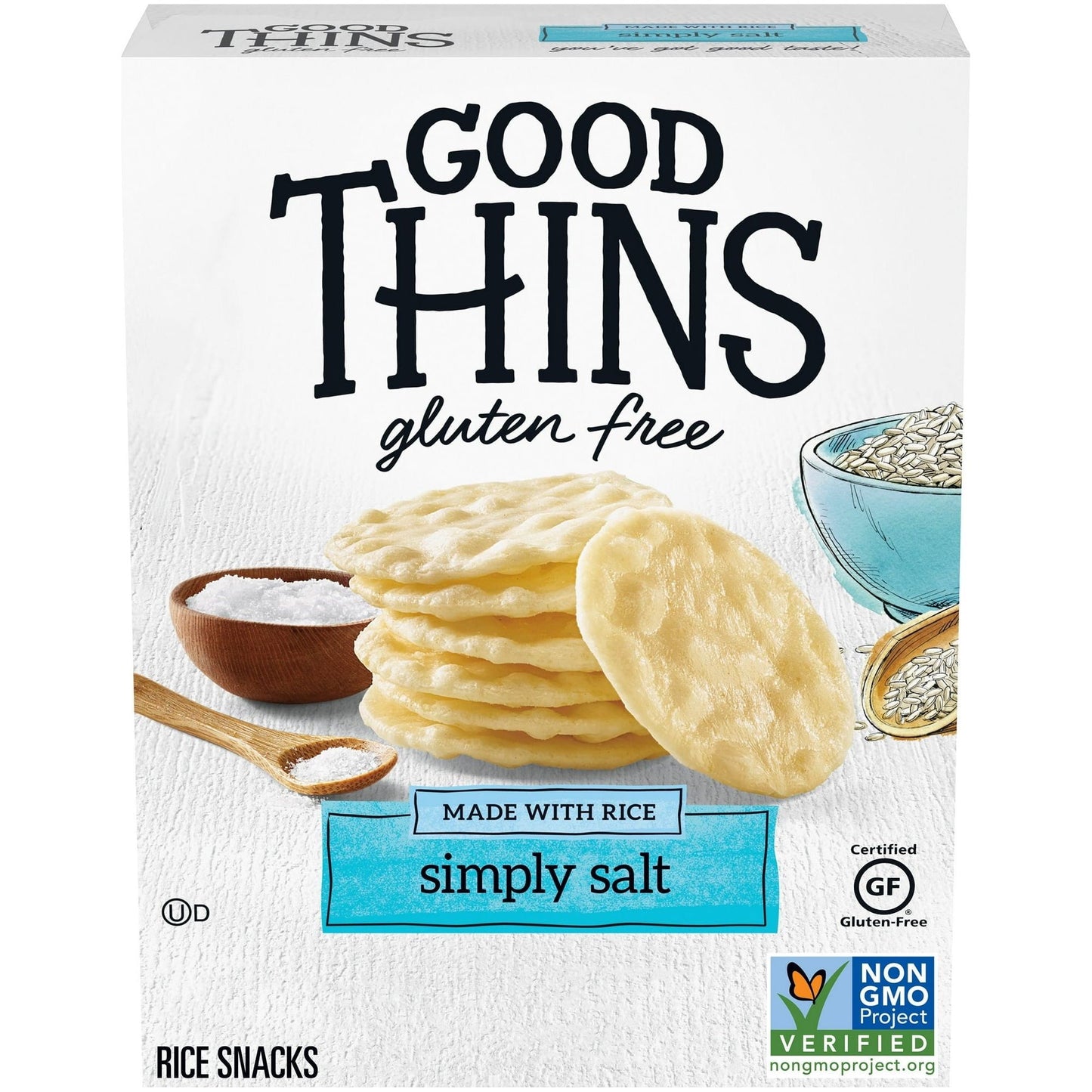 Good Thins Simply Salted Gluten-Free Rice Crackers Snack Duo, 3.5 oz Each