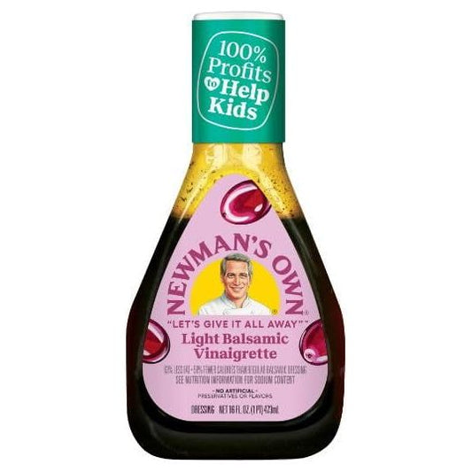 Newman's Own Light Balsamic Vinaigrette Salad Dressing, 16oz Bottles, Set of 4