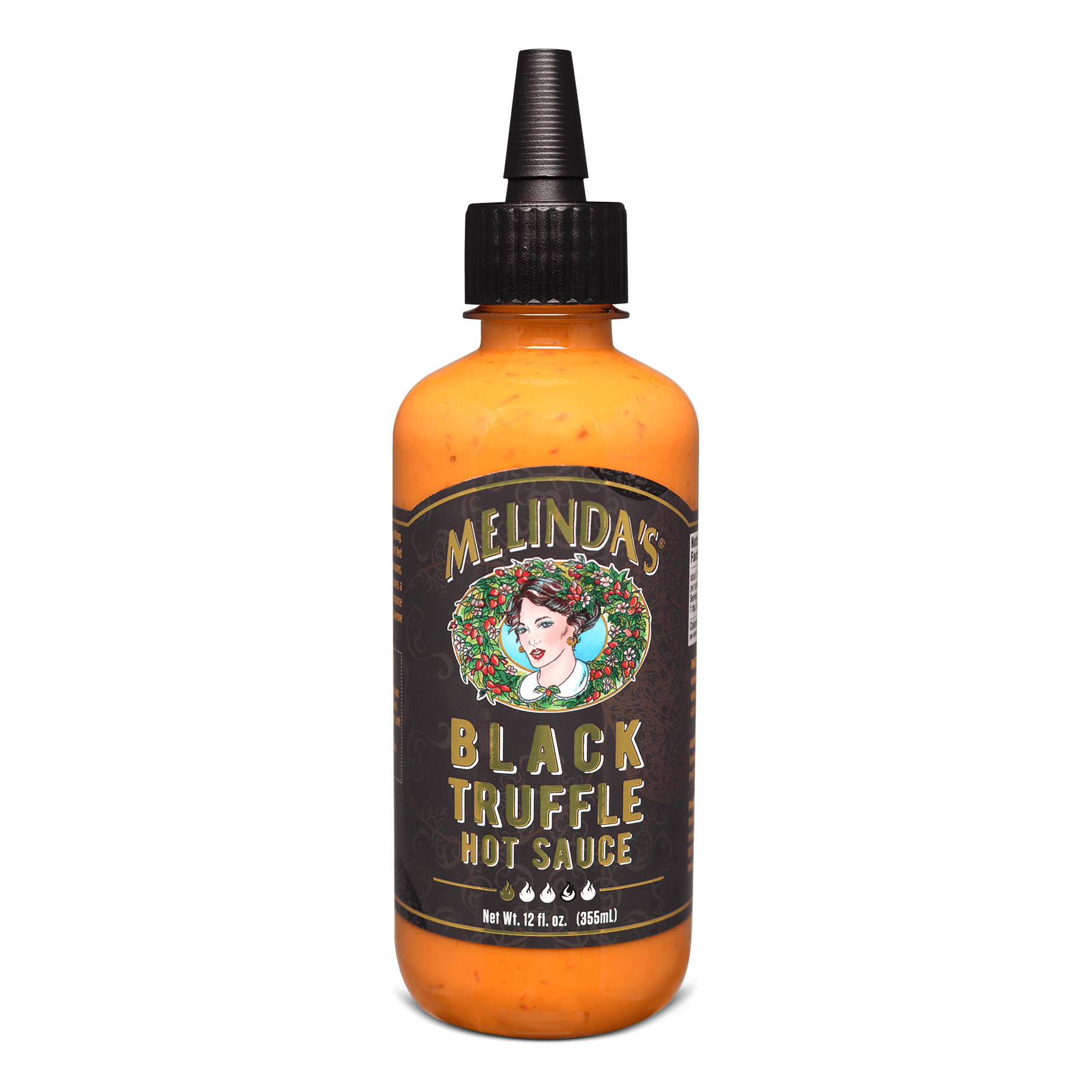 Melinda's Gourmet Black Truffle Hot Sauce – 12 oz Bottles, Pack of 6 - Melinda's