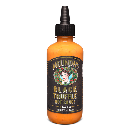 Melinda's Gourmet Black Truffle Hot Sauce – 12 oz Bottles, Pack of 6