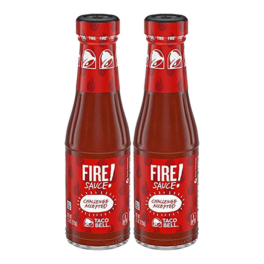 Taco Bell Spicy Fire Sauce, 7.5 oz Bottles (Pack of 2)