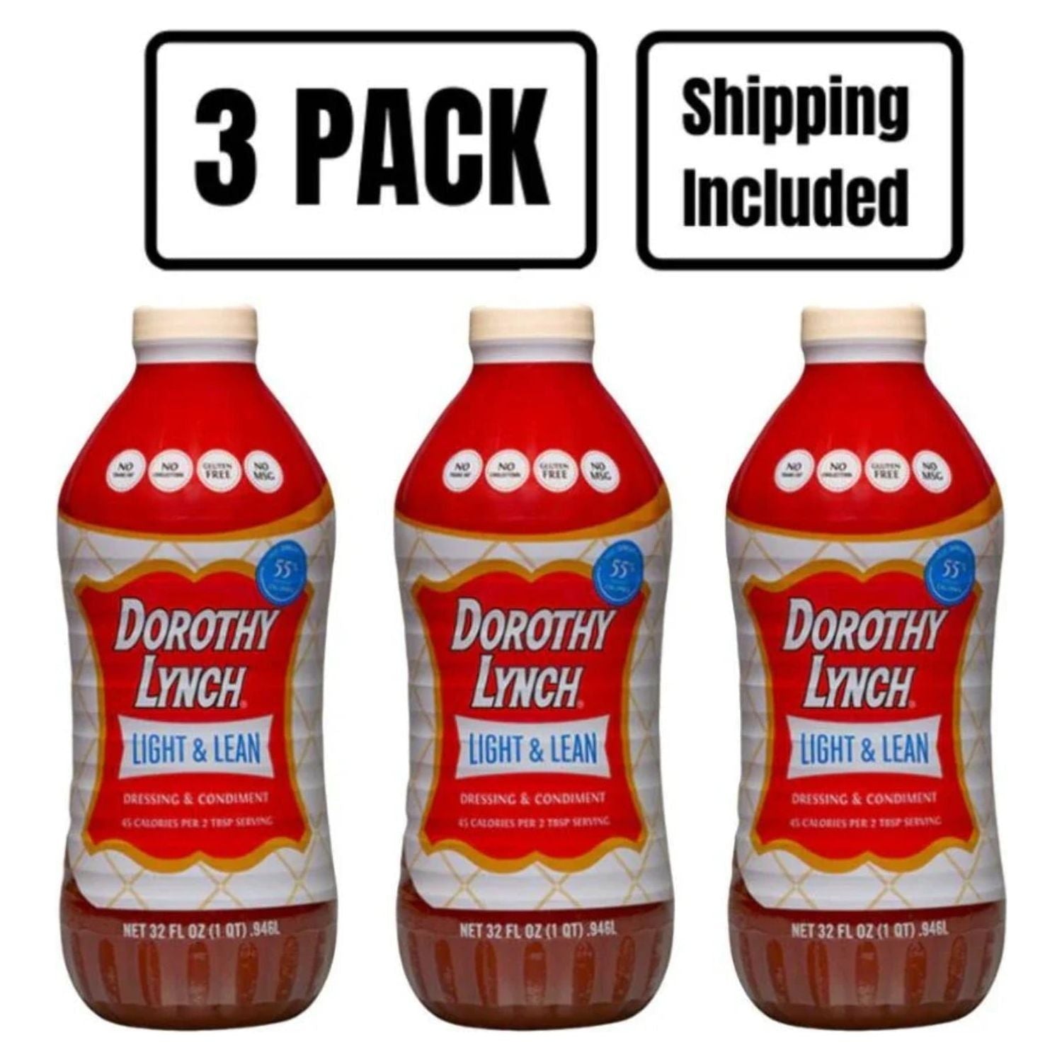 Dorothy Lynch Light & Lean Salad Dressing Trio | 32 oz Each | New - Dorothy Lynch