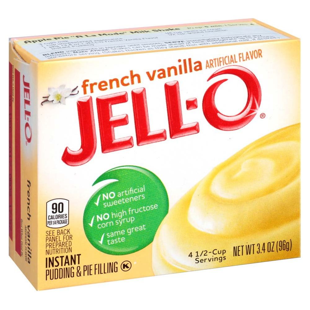 Jell-O Creamy French Vanilla Pudding, 3.4 OZ (12-Pack)