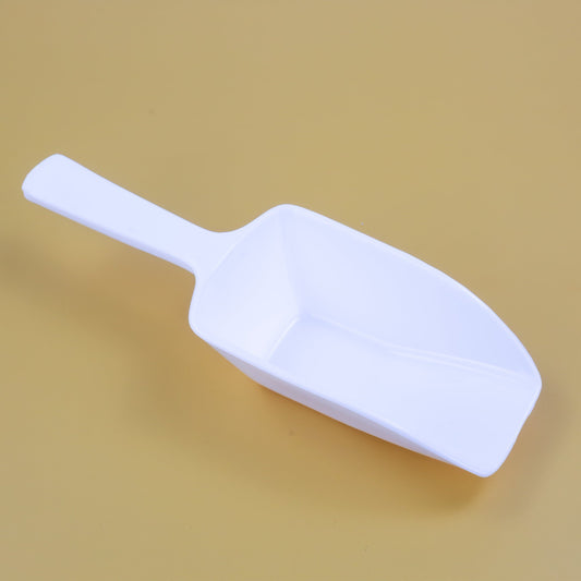 White Plastic 3 Ounce Ice Scooper 10 Pack