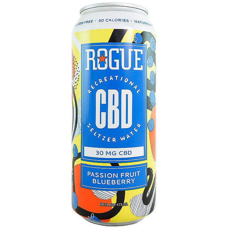 Rogue Blueberry Passionfruit Cbd Seltzer 16 oz