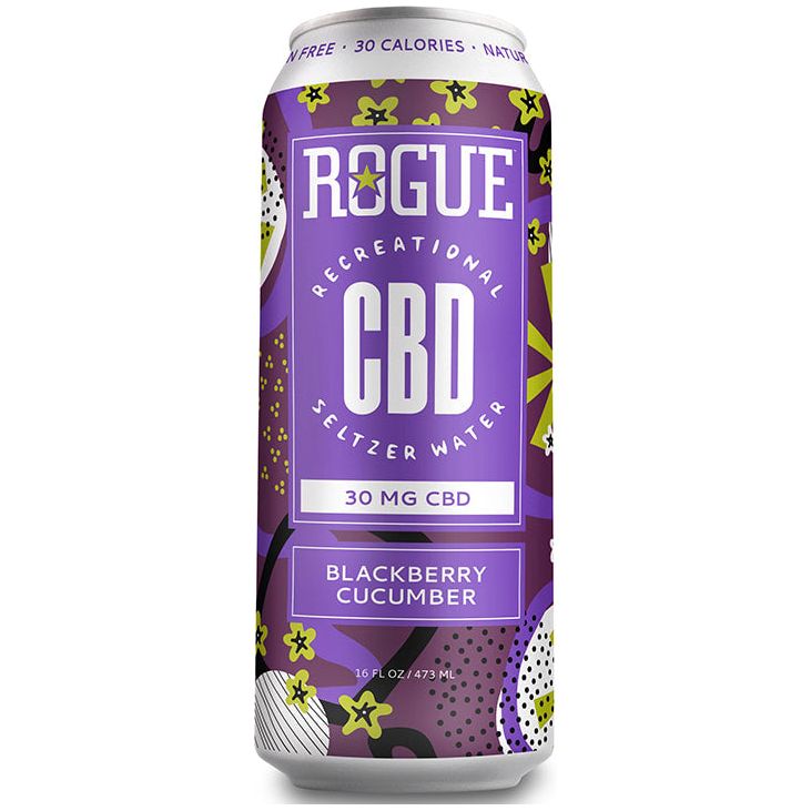 Rogue Blackberry Cucumber Cbd Seltzer 16 oz Can