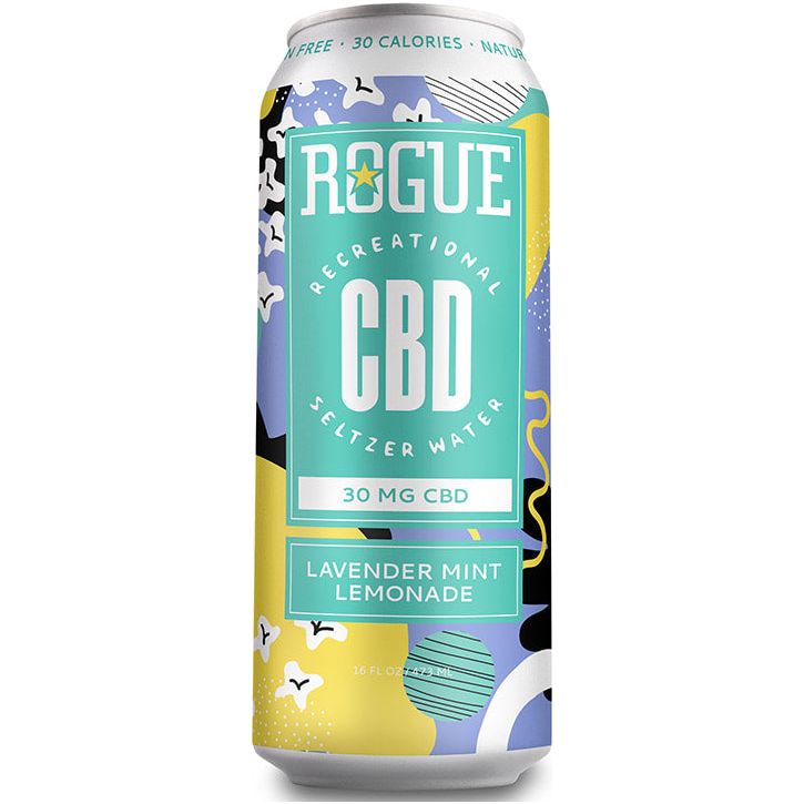 Rogue Lavender Mint Lemonade Cbd Seltzer 16 oz