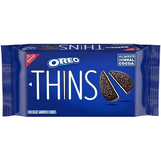 OREO Thins Chocolate Cream Cookies, 9.21 oz (Triple Pack)