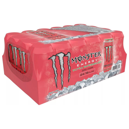 Monster Energy Ultra Watermelon 24-Pack - 16 oz Cans of Refreshing Energy