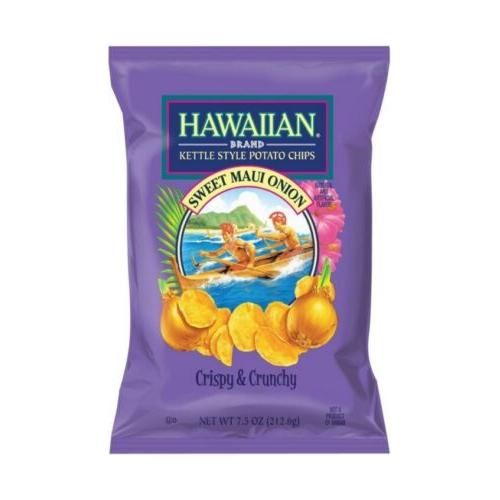 Hawaiian Sweet Maui Onion Kettle Chips, Gluten-Free, Party Size, 13 oz Bag