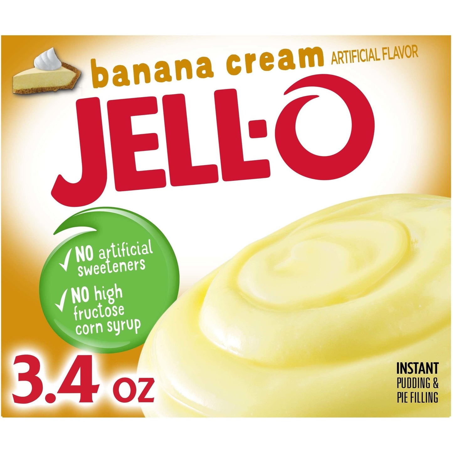 Jell-O Creamy Banana Instant Pudding & Pie Filling Mix - 24 Count, 3.4 Oz Boxes