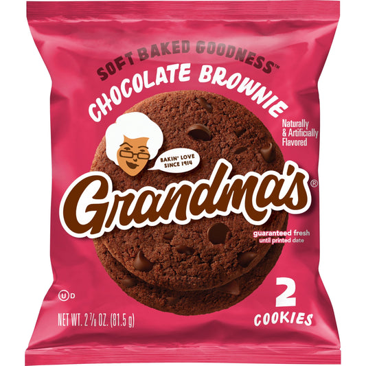 Grandma's Chocolate Brownie Bliss Cookies, 2.875oz Snack Packs (2 Count)