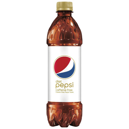 Caffeine-Free Diet Pepsi Cola Soda, 16.9 oz Bottles - 6 Pack