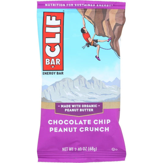 Clif Bar Chocolate Chip Peanut Crunch Energy Snack - 12 Count Pack