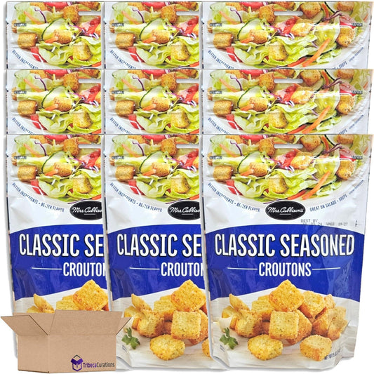 Mrs. Cubbison's Classic Seasoned Croutons - 9 Pack Value Bundle of 5 Ounce Resealable Bags