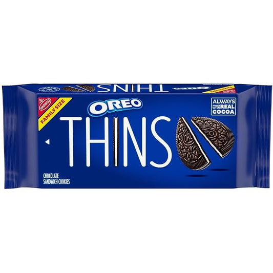 OREO Thins Chocolate Sandwich Cookies Family Pack, 11.78 oz (2 Count)