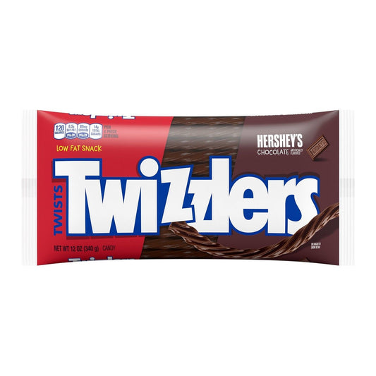 Twizzlers Twists HERSHEY's Chocolate Flavored Licorice Style Candy, Bag 12 oz