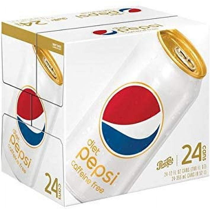 Pepsi Diet Caffeine Soda, 12 oz Can (24-Pack)