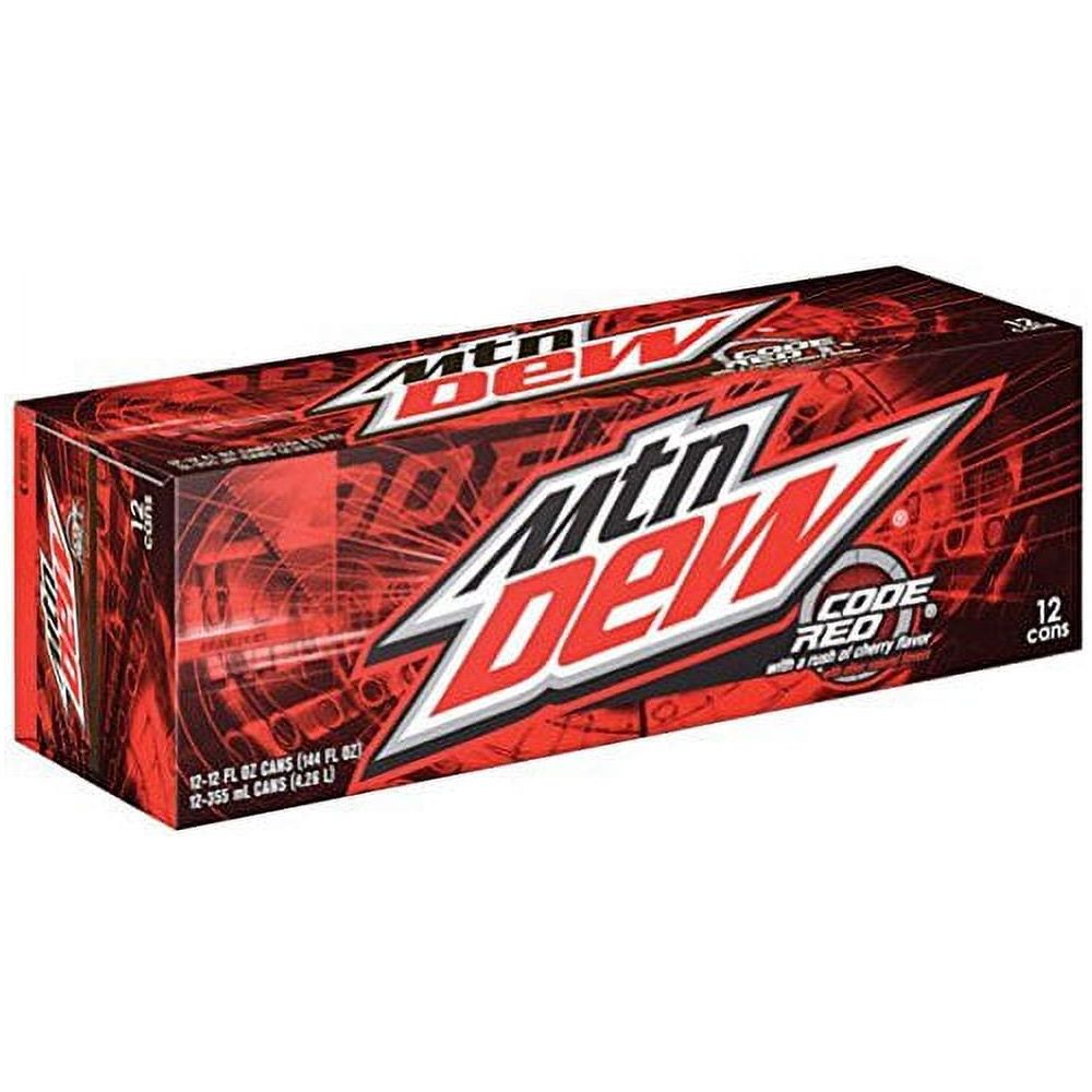 Mountain Dew Code Red Refreshing Soda - 12 oz Can (24-Pack)