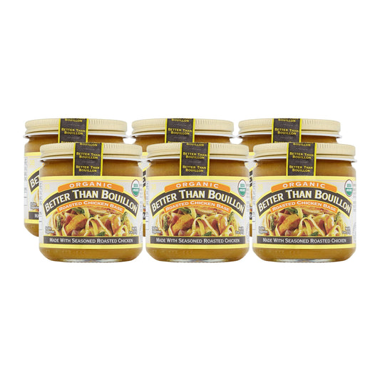 Organic Roasted Chicken Base - Better Than Bouillon 6-Pack, 8 oz Jars