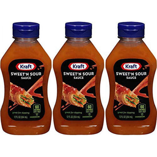 Kraft Sweet & Sour Sauce Bundle – Three 12oz Squeeze Bottles