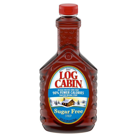 Log Cabin No Sugar Added Maple Syrup, 24 FL oz