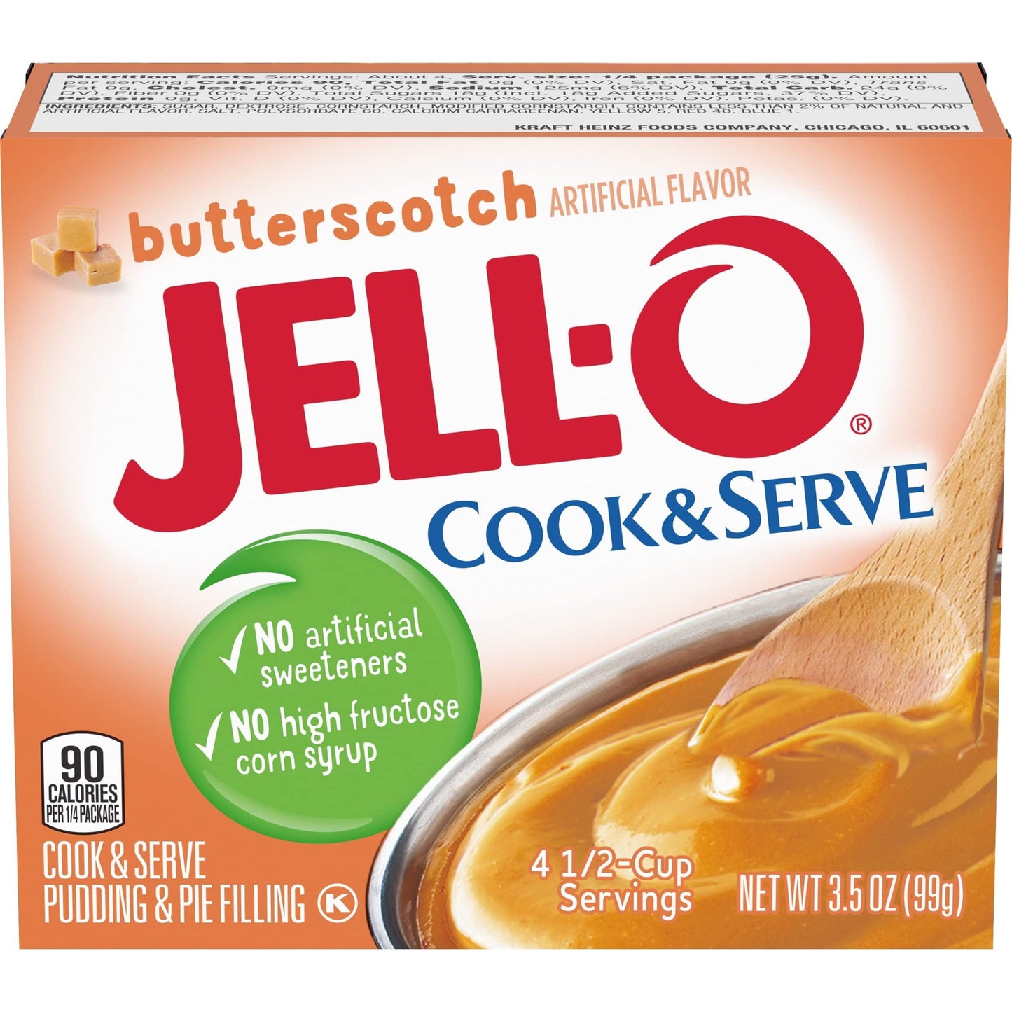 Jell-O Butterscotch Cook & Serve Pudding & Pie Filling - 3.5oz Boxes (Set of 4)