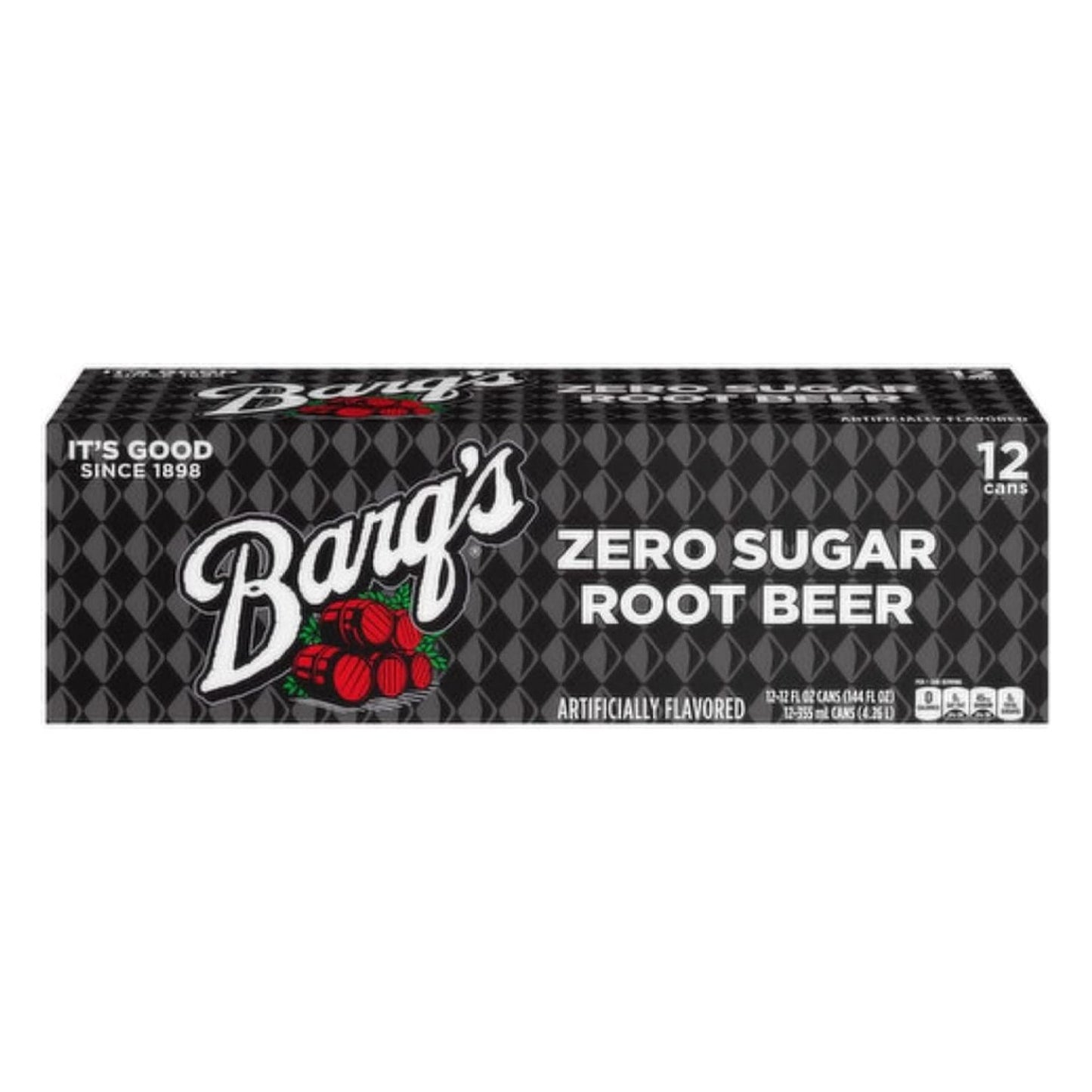 Barq's No Sugar Added Root Beer 12 oz Cans - 12 Pack