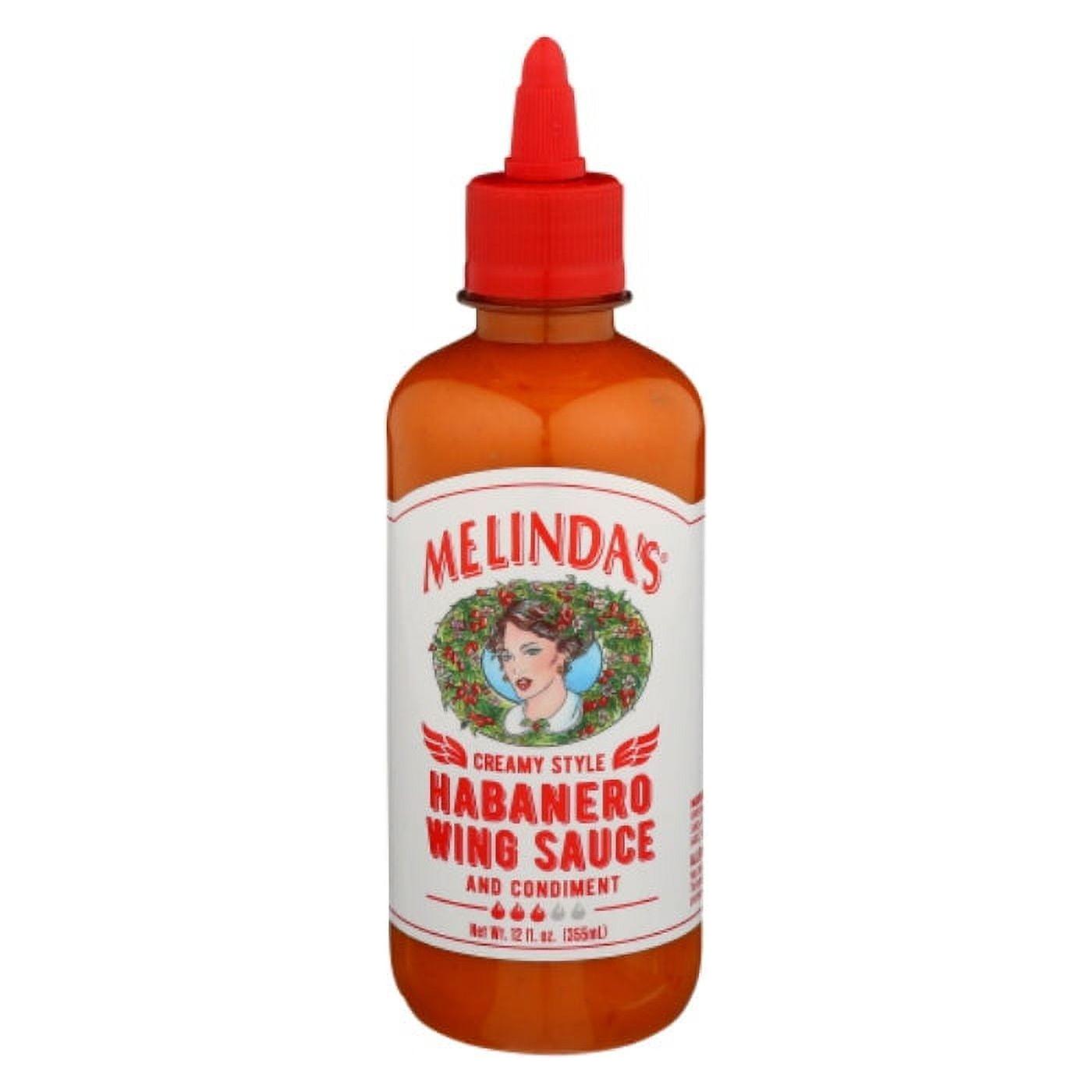 Melinda's Habanero Cream Wing Sauce - 12 oz Bottles, Pack of 6 - Melinda's