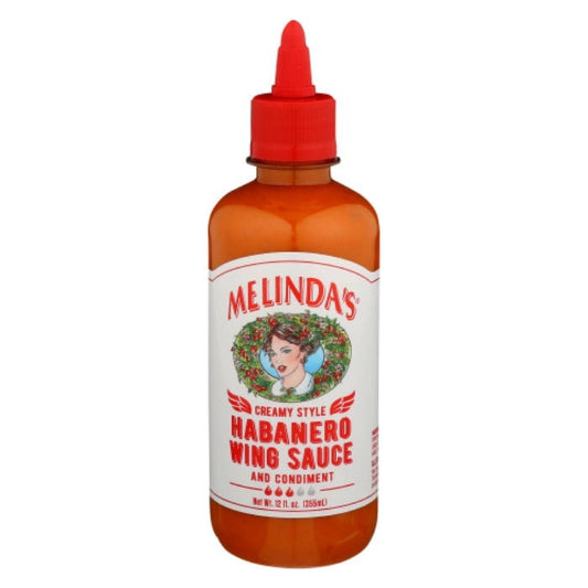 Melinda's Habanero Cream Wing Sauce - 12 oz Bottles, Pack of 6