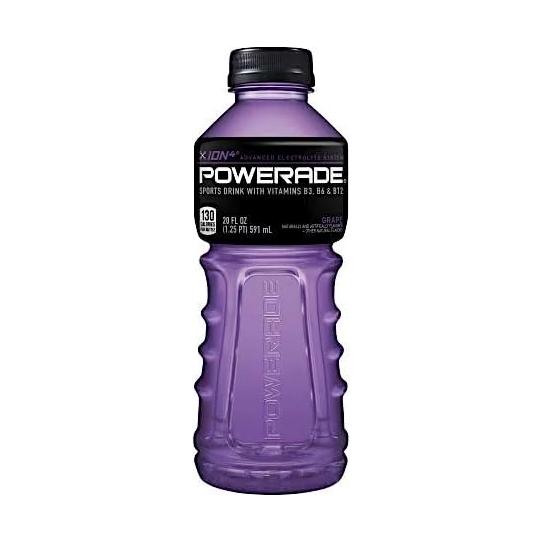 POWERADE Grape Flavored Sports Drink, 20 FL OZ (Pack of 10 Bottles)