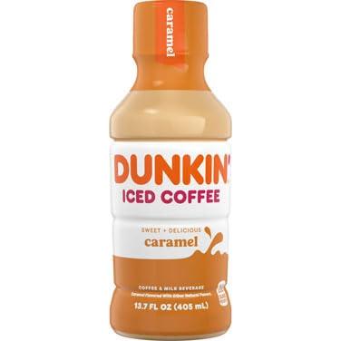 Dunkin' Iced Coffee, Caramel, 13.7 fl oz (Pack of 12)