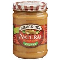 Smucker's Natural Chunky Peanut Butter, 16oz - No Hydrogenated Oils, 0g Trans Fat - Smucker's