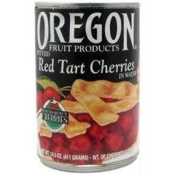 Natural Pitted Red Tart Cherries in Water - Oregon Fruit 14.5 oz Can