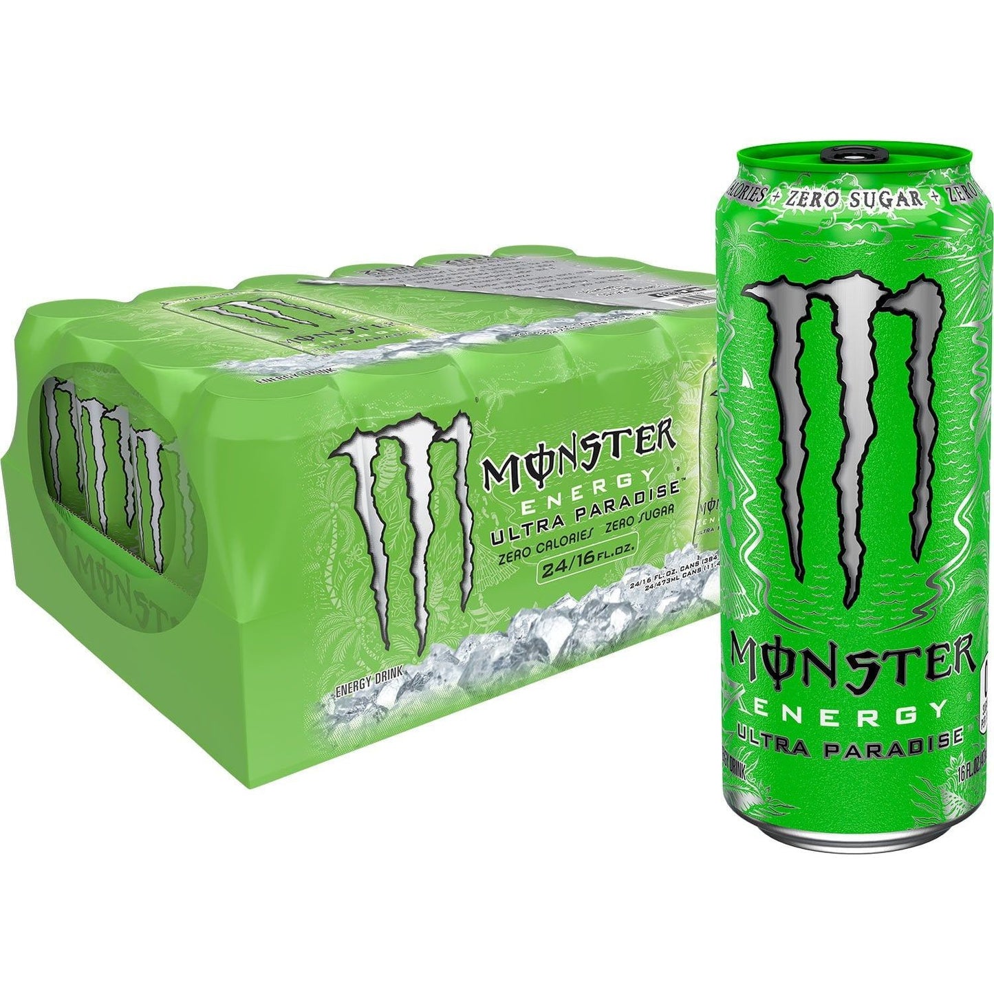 Monster Energy Ultra Paradise 24-Count 16 oz Cans - Sugar-Free Refreshment