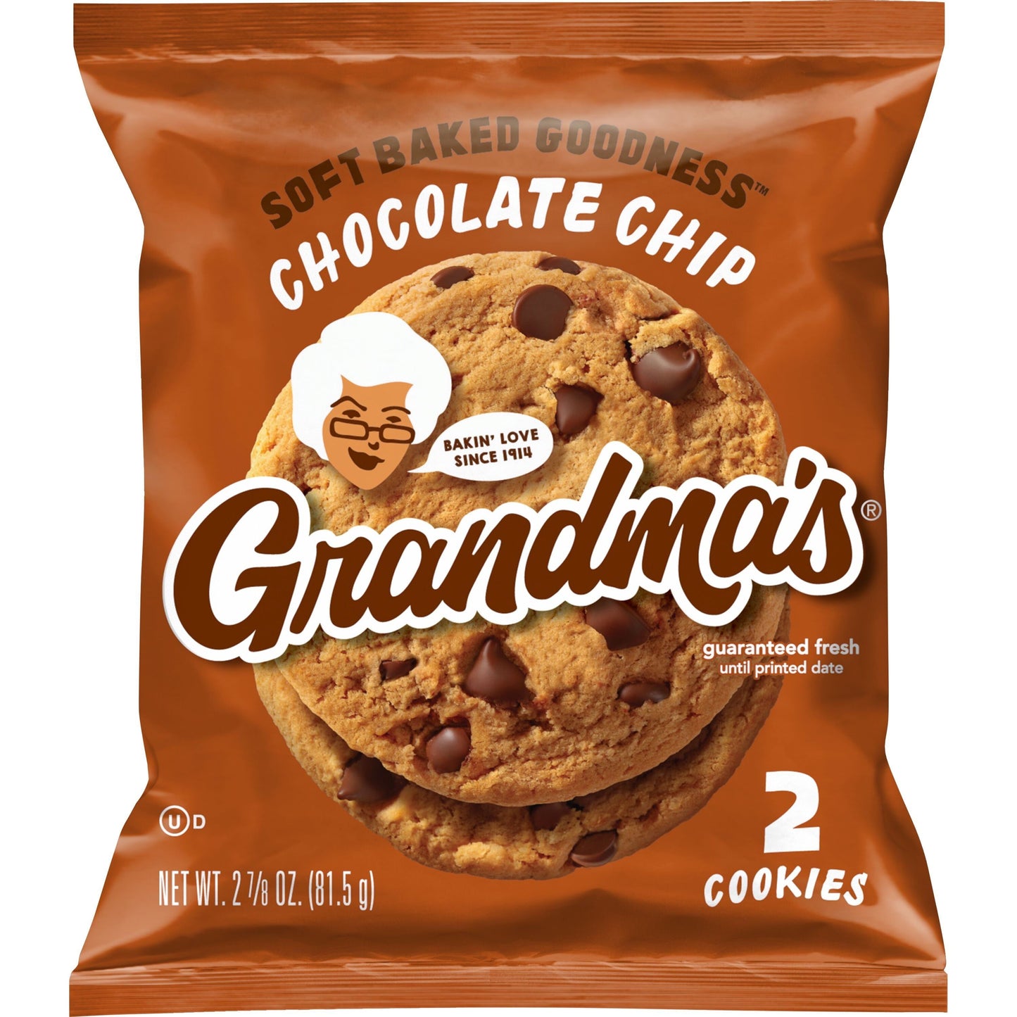 Grandma's Classic Chocolate Chip Cookies, 2.875 oz Single Serve Pack