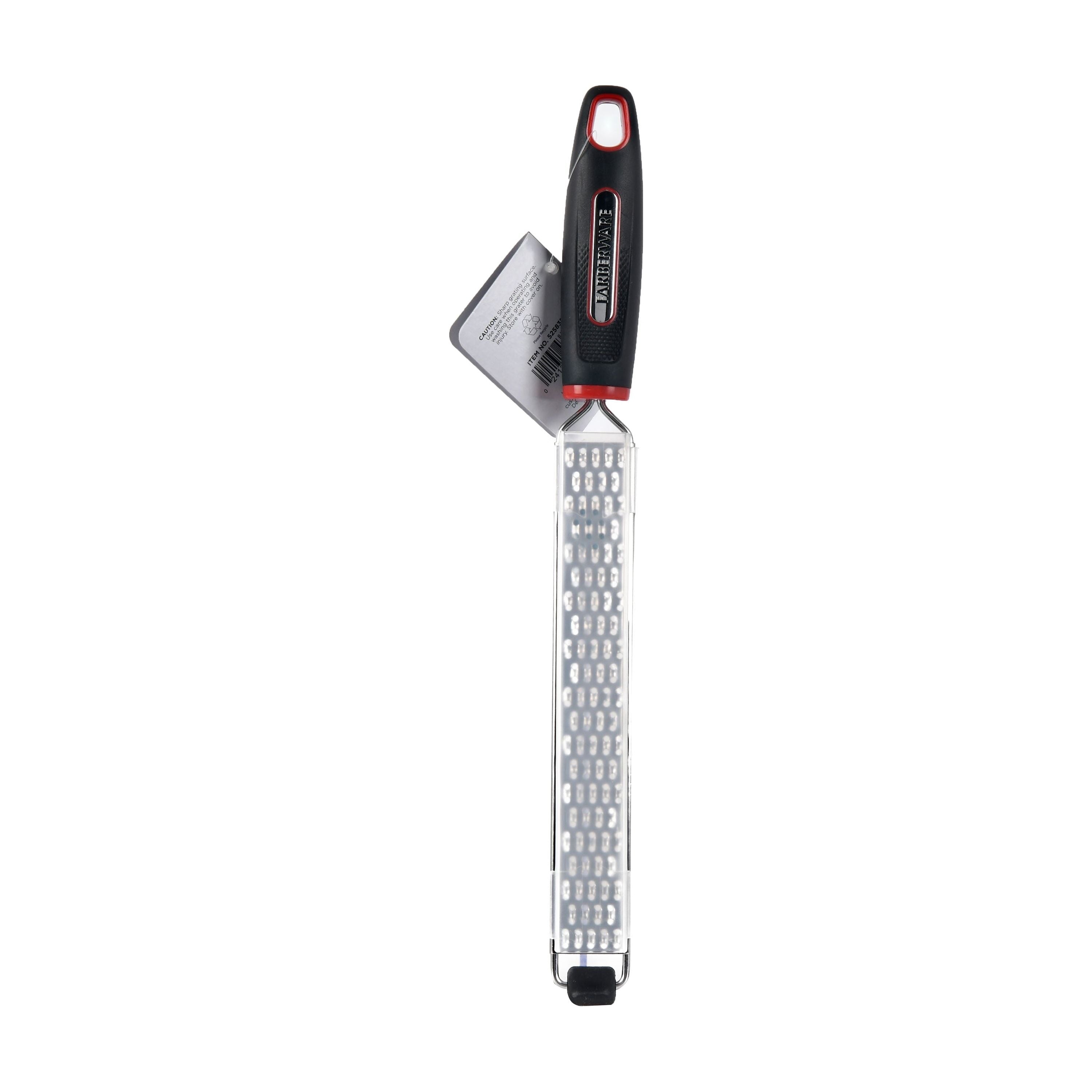 Farberware Soft Grips 7-inch Long Zester/Grater in Black and Red - Farberware