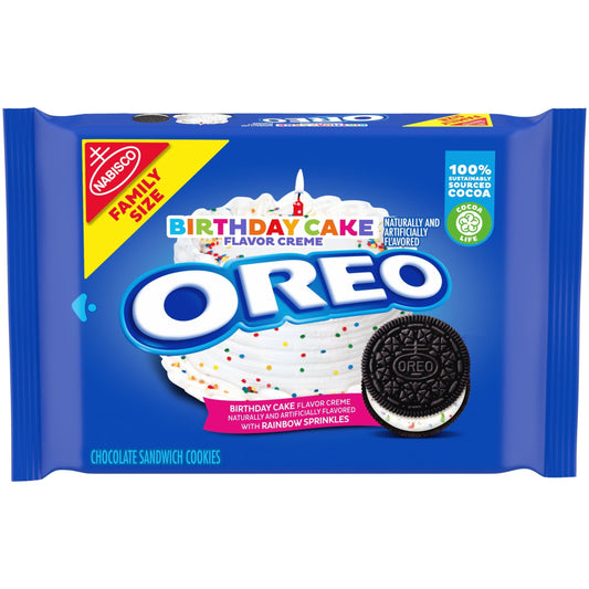 OREO Celebration Chocolate Sandwich Cookies, Family Size, 17 oz