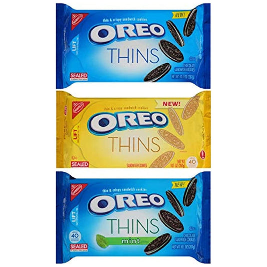 Oreo Thins Flavor Trio Pack - Original, Golden, Mint Crème