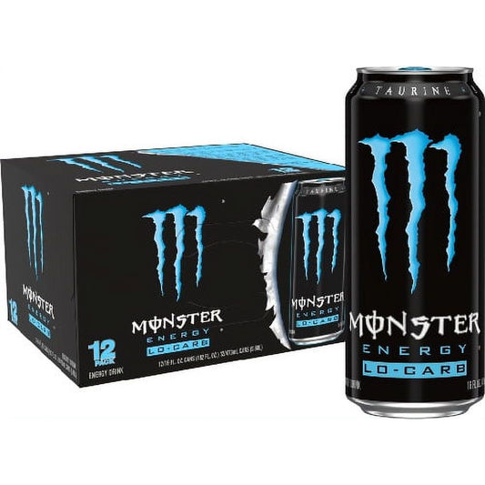 Monster Energy Low-Carb Boost, Energy Drink, 16 fl oz, 12 Pack