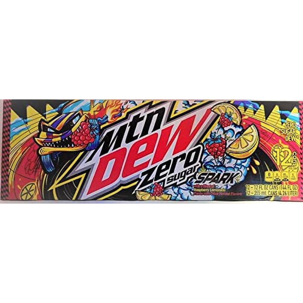 Mountain Dew Spark Zero Raspberry Lemonade 24-Pack 12oz Cans