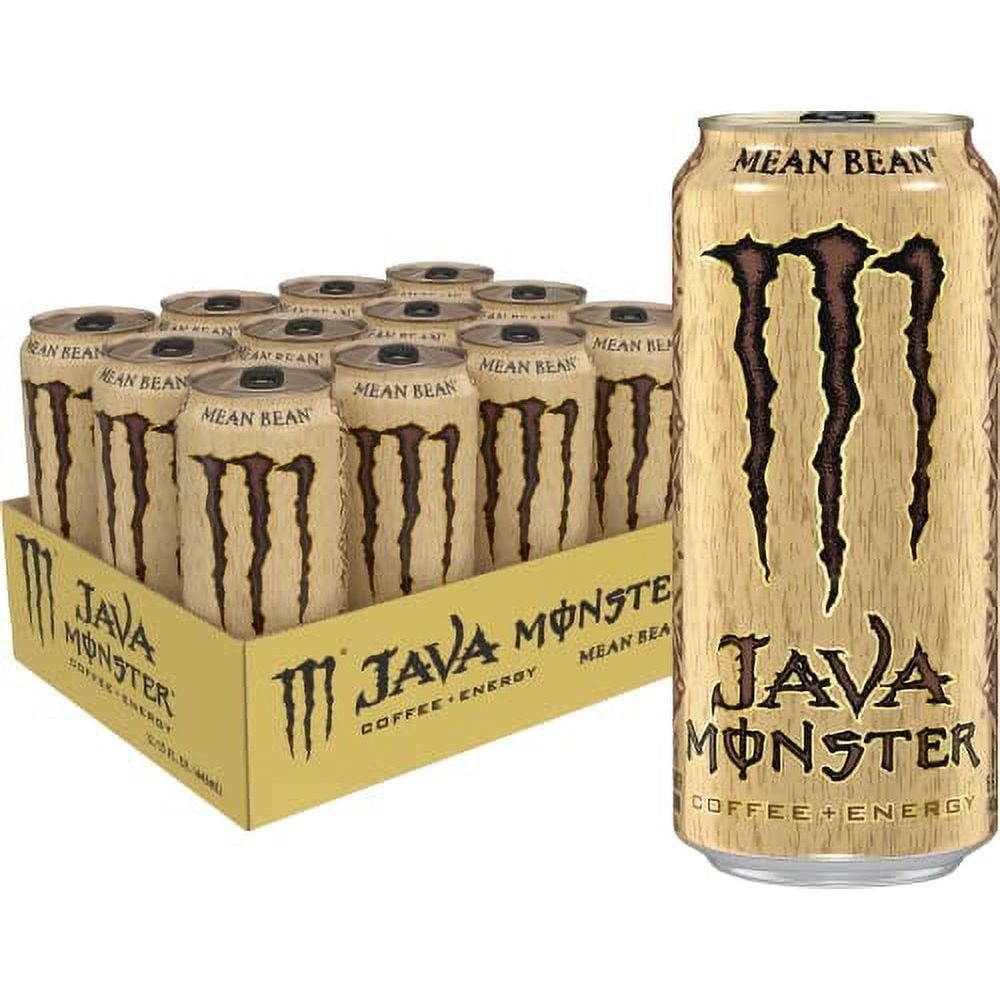 Java Monster Mean Bean Coffee Energy Drink - 12 Pack of 15 oz Cans