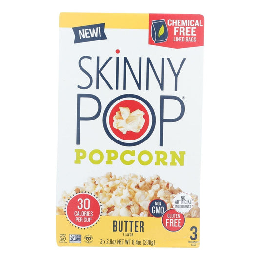 Skinnypop Popcorn  2.8 oz Micro Butter Popcorn, Pack of 3 - Case of 12