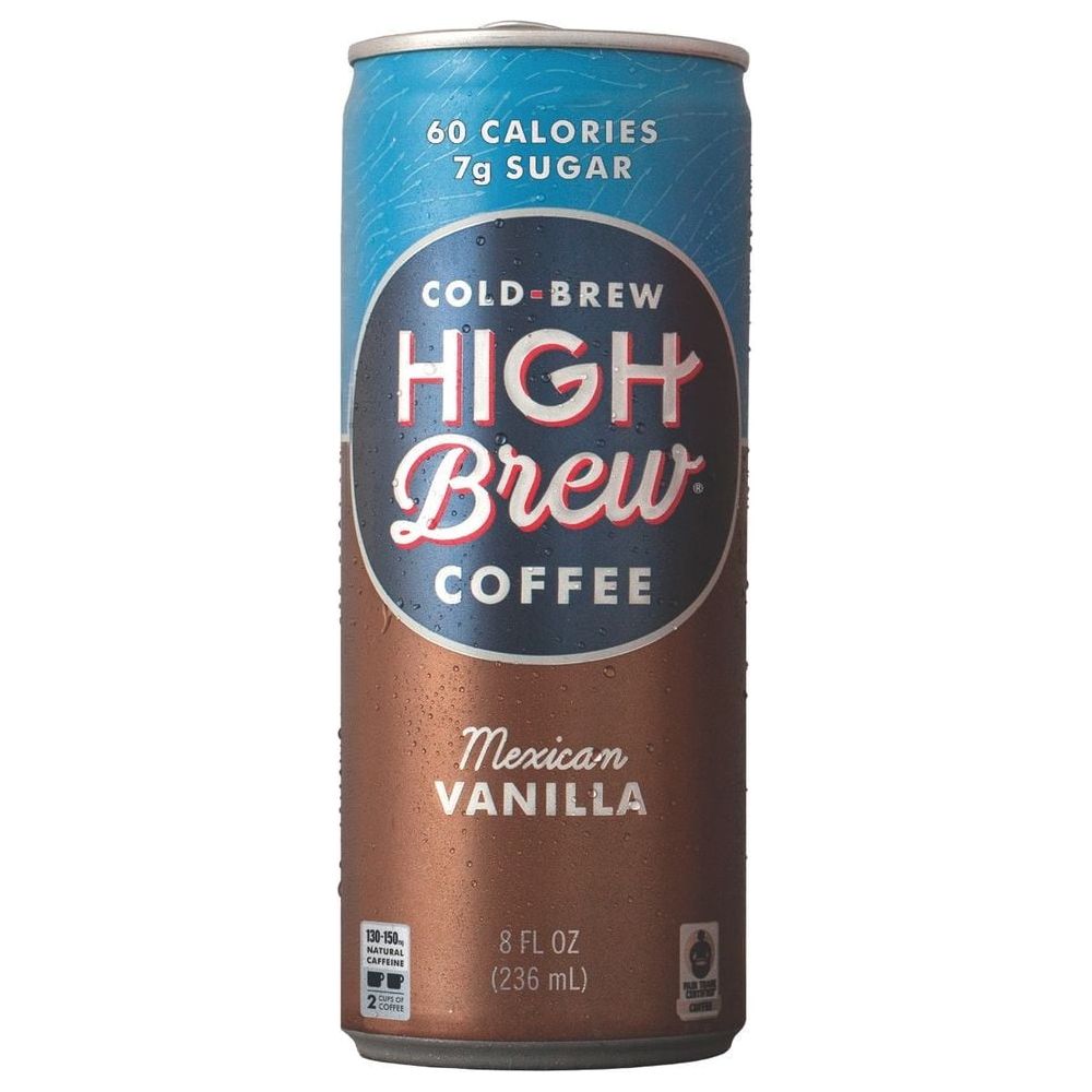 High Brew Mexican Vanilla Cold Brew Coffee, 8 oz Cans - 12 Pack