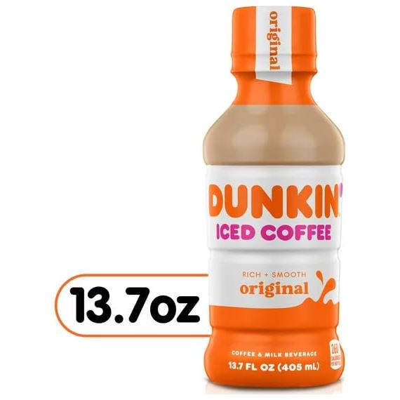 Dunkin Donuts Classic Iced Coffee Beverage, 13.7 Fl Oz - Dunkin