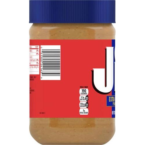 Jif Extra Crunchy Peanut Butter, 28 oz Jar - Jif